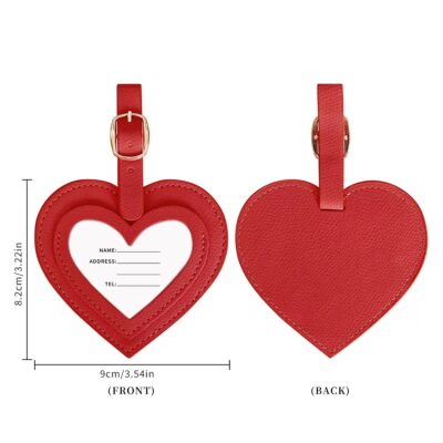 Creative colorful heart-shaped luggage tags